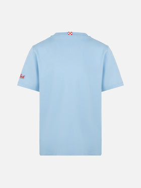 Portofino Jr cotton jersey t-shirt with Il Sole bacia i Monelli embroidery | INSULTI LUMINOSI SPECIAL EDITION - MC2 Saint Barth