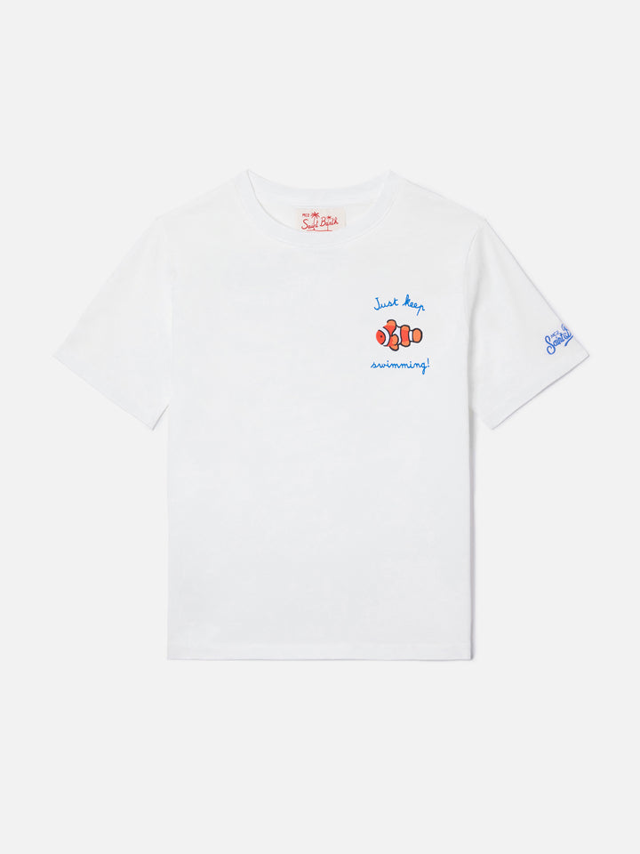 Camiseta Portofino Jr con bordado Just Keep Swimming! 