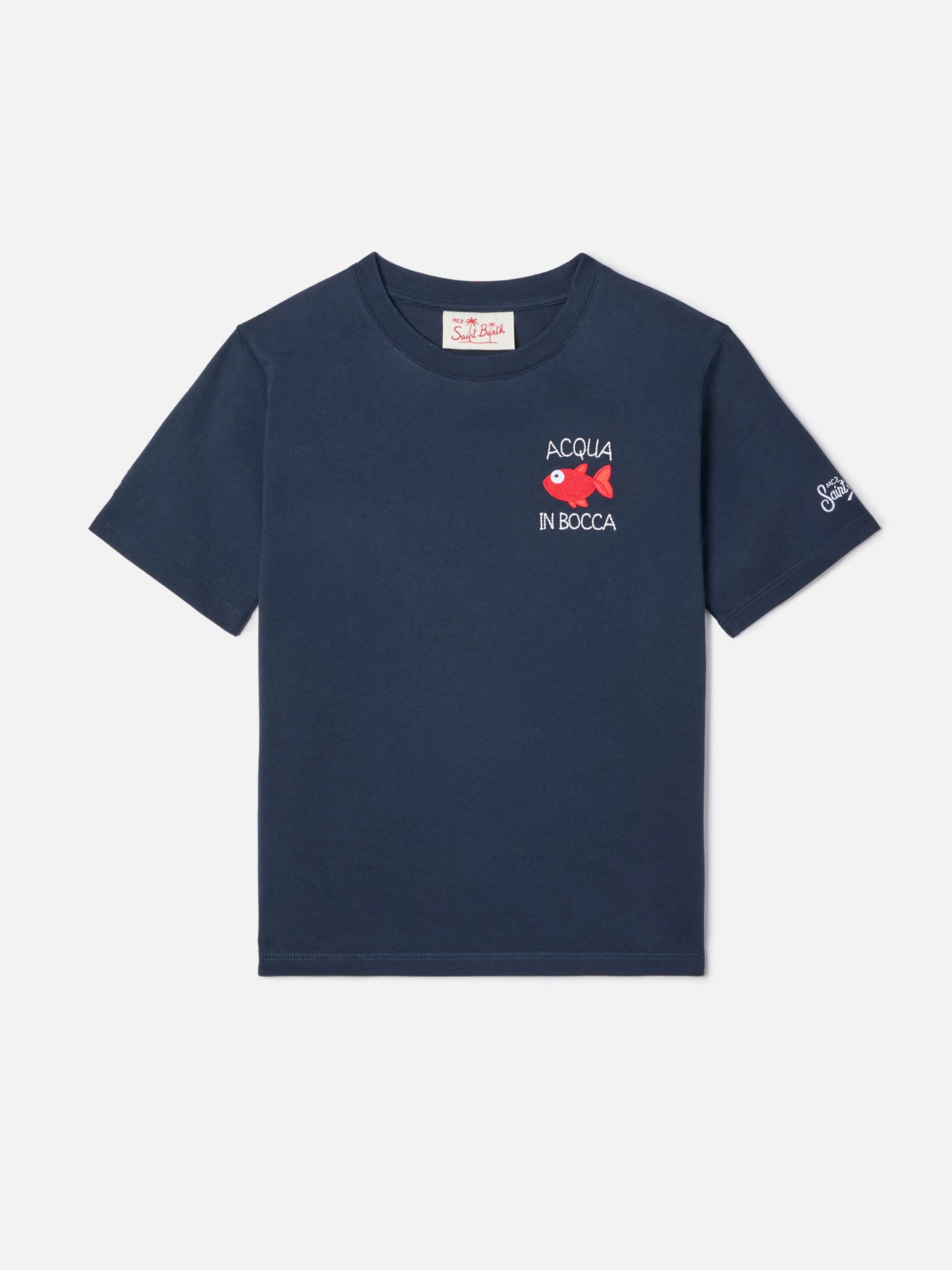 Portofino Jr t-shirt with Acqua In Bocca embroidery