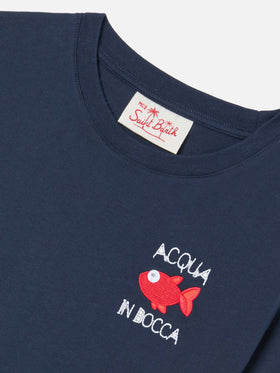 Portofino Jr t-shirt with Acqua In Bocca embroidery