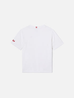 T-shirt Portofino Jr con ricamo My Dad Is Superman | Special Edition