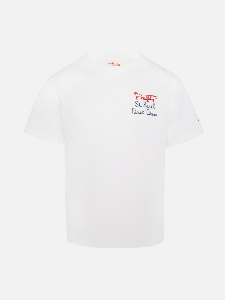 Portofino Jr t-shirt in jersey di cotone con ricamo St. Barth First Class
