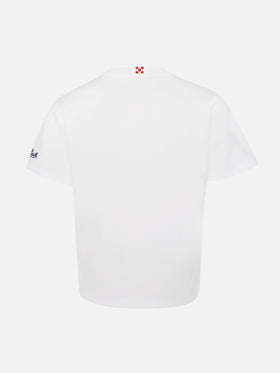 Portofino Jr cotton jersey t-shirt with First Class embroidery