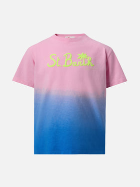 Cotton jersey t-shirt Portofino Jr with tie-dye print