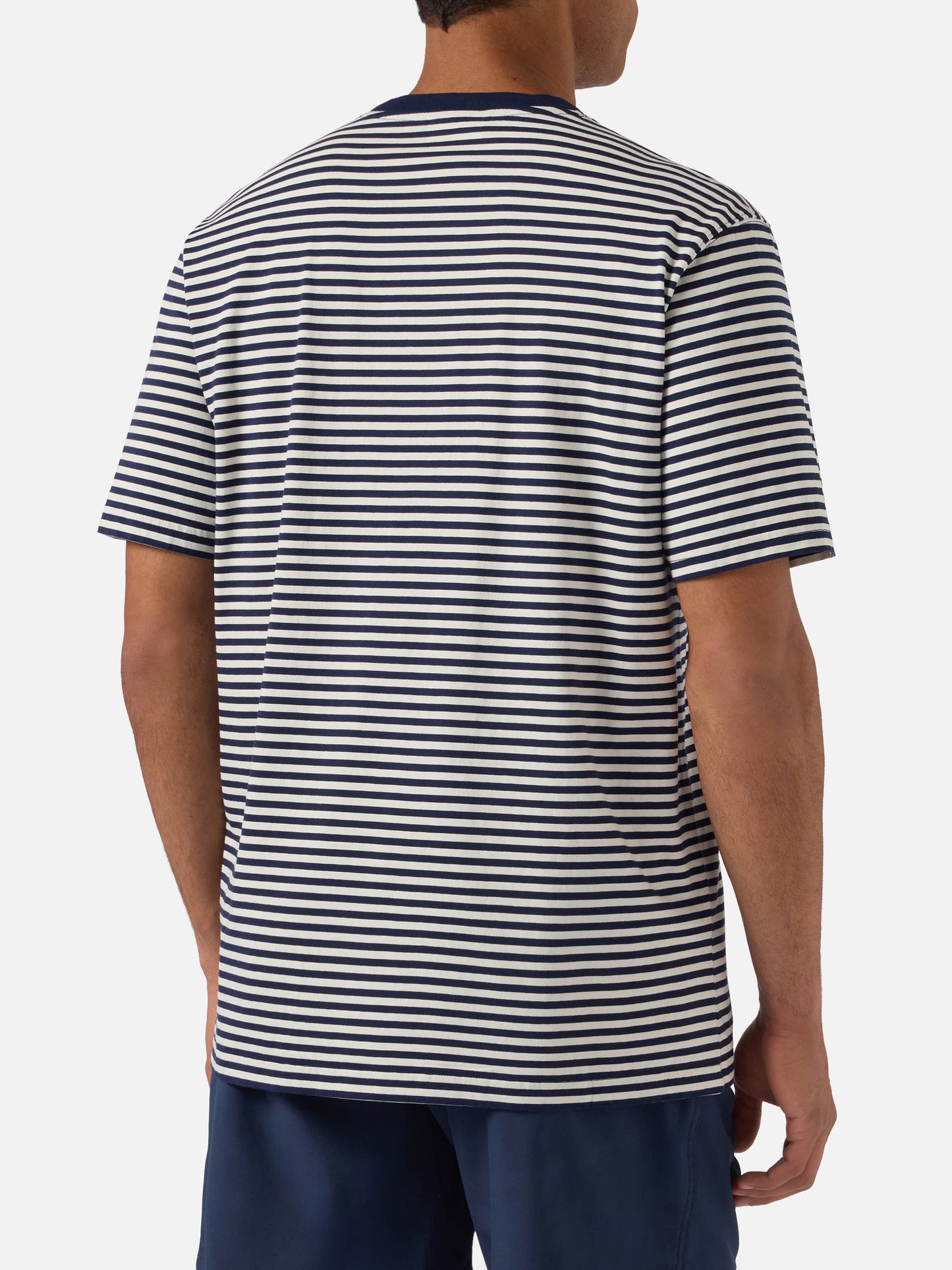 Blue striped Portofino t-shirt with Sapore di Mare embroidery | Special Edition