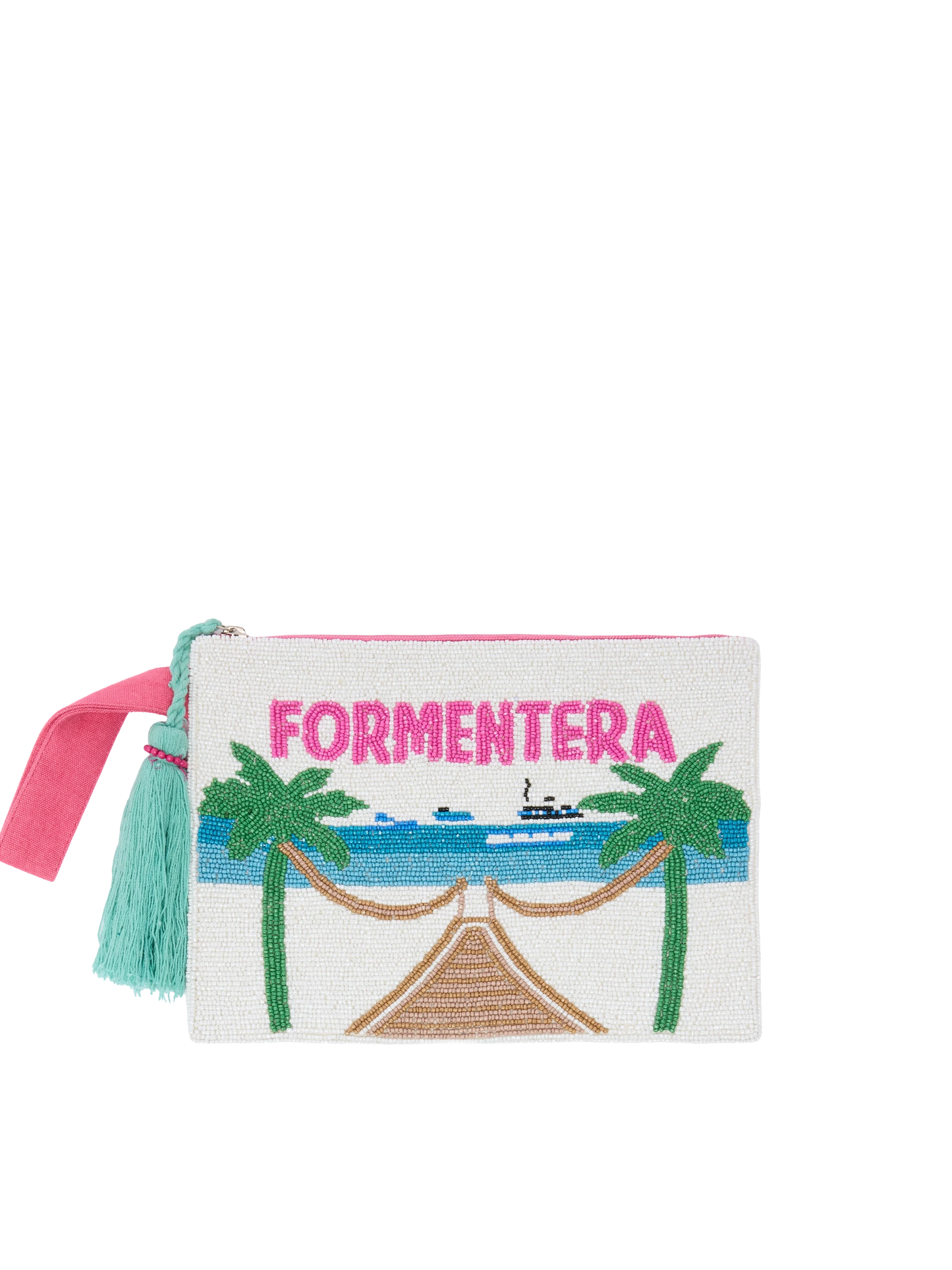 Pearl Pouch with Formentera beaded postcard - MC2 Saint Barth