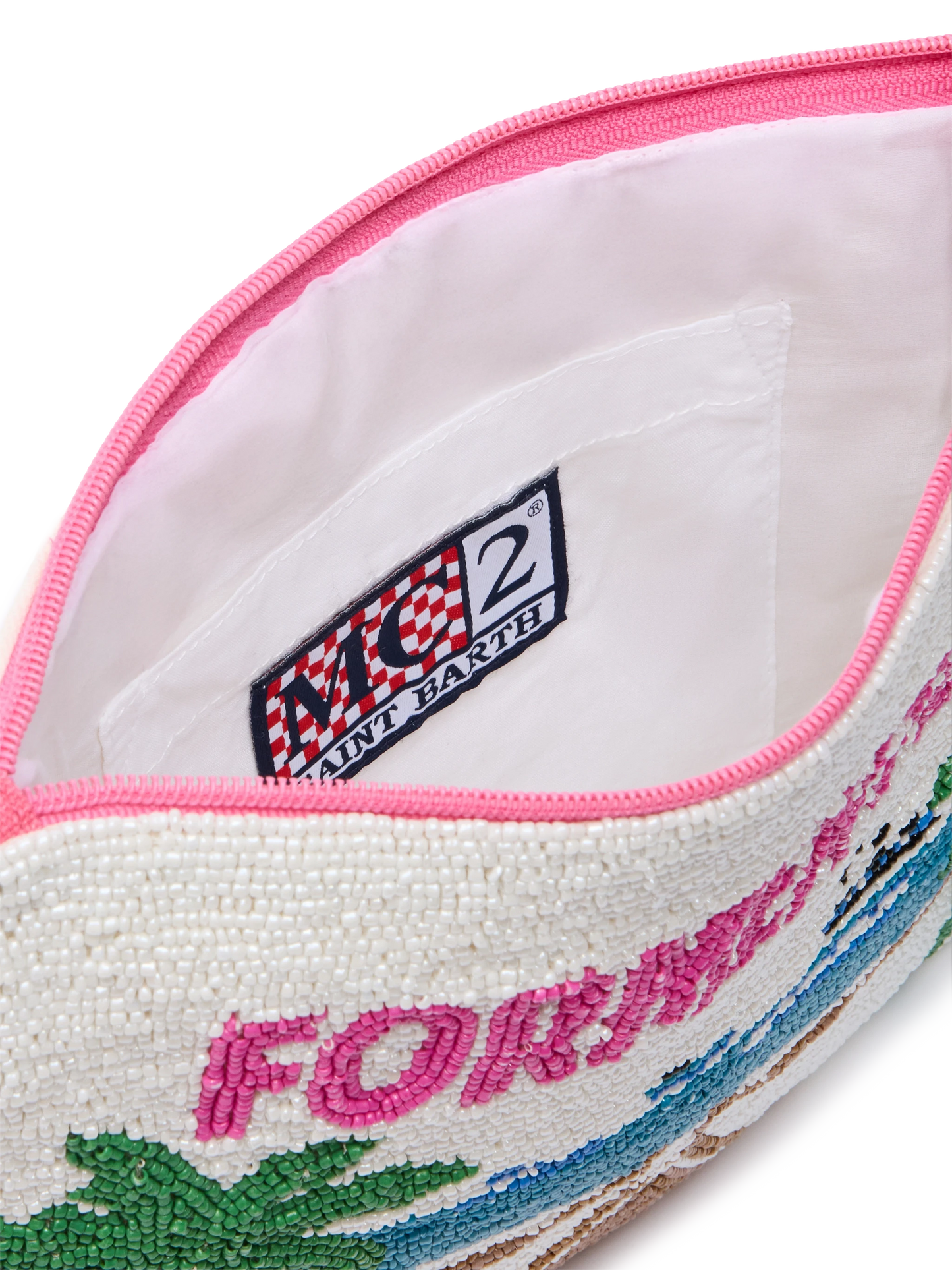 Pearl Pouch with Formentera beaded postcard - MC2 Saint Barth