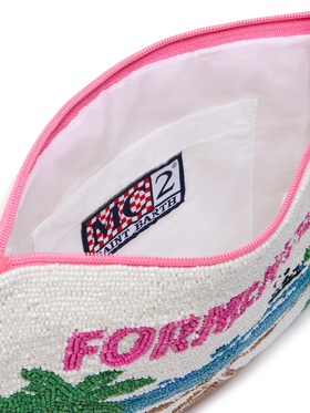 Pearl Pouch with Formentera beaded postcard - MC2 Saint Barth