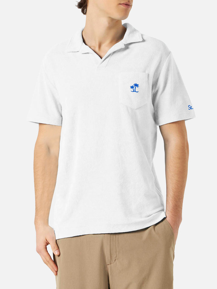 Frottee-Poloshirt für Herren in Weiß