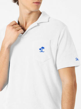 Polo da uomo in spugna bianca
