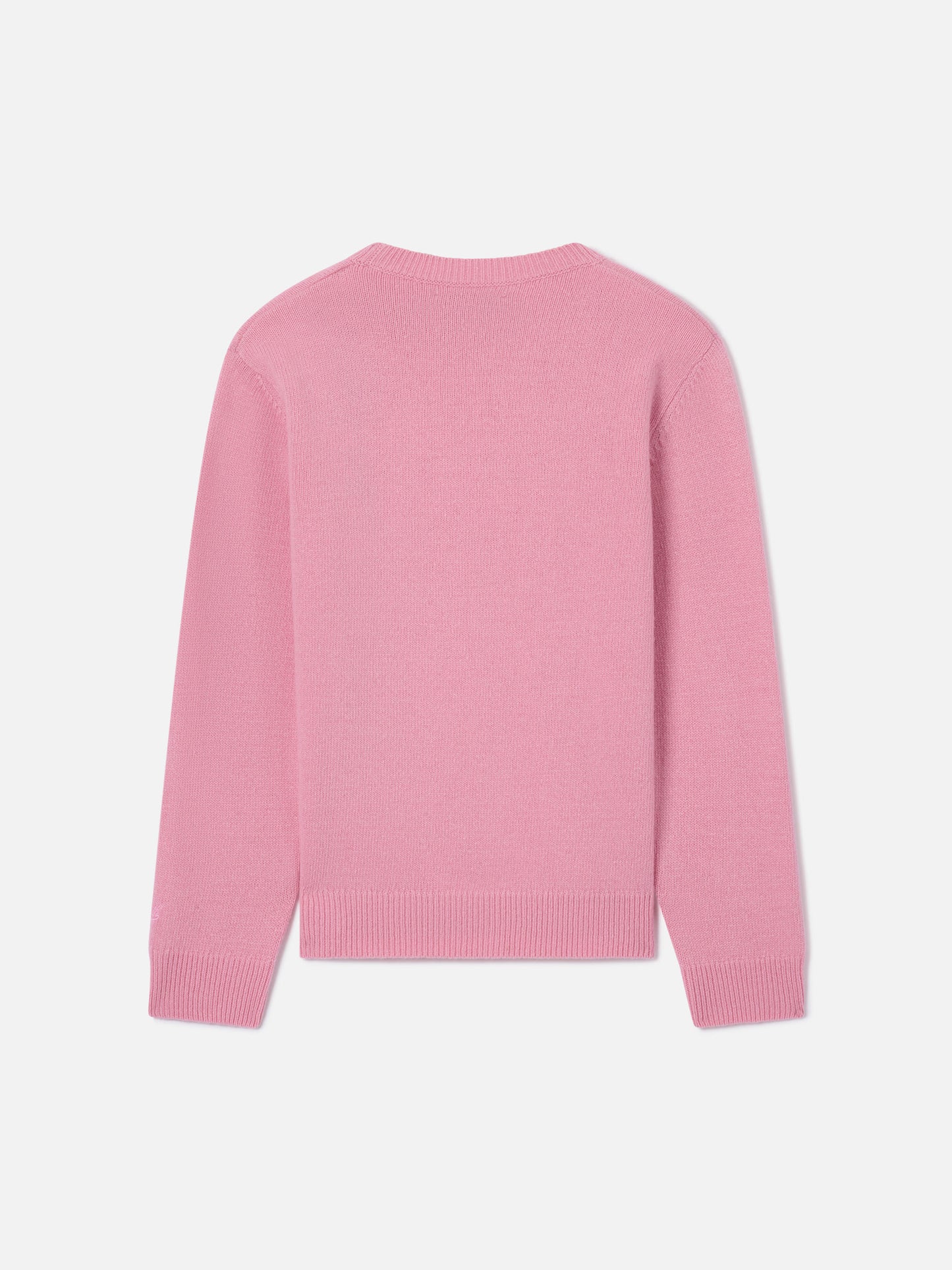 Maglione Princess girocollo rosa con lettering Monella