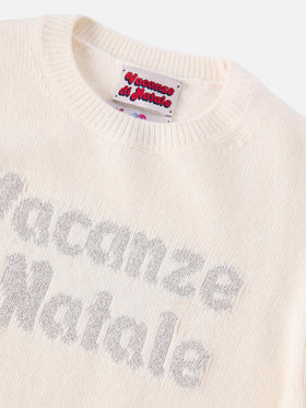 Crewneck Princess in misto cashmere con jacquard lurex Vacanze di Natale | VACANZE DI NATALE SPECIAL EDITION