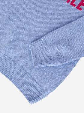 Girocollo Princess in misto cashmere con jacquard Bella e Impossibile