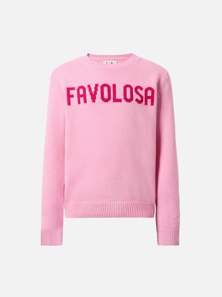 Princess cashmere-blend crewneck with Favolosa jacquard