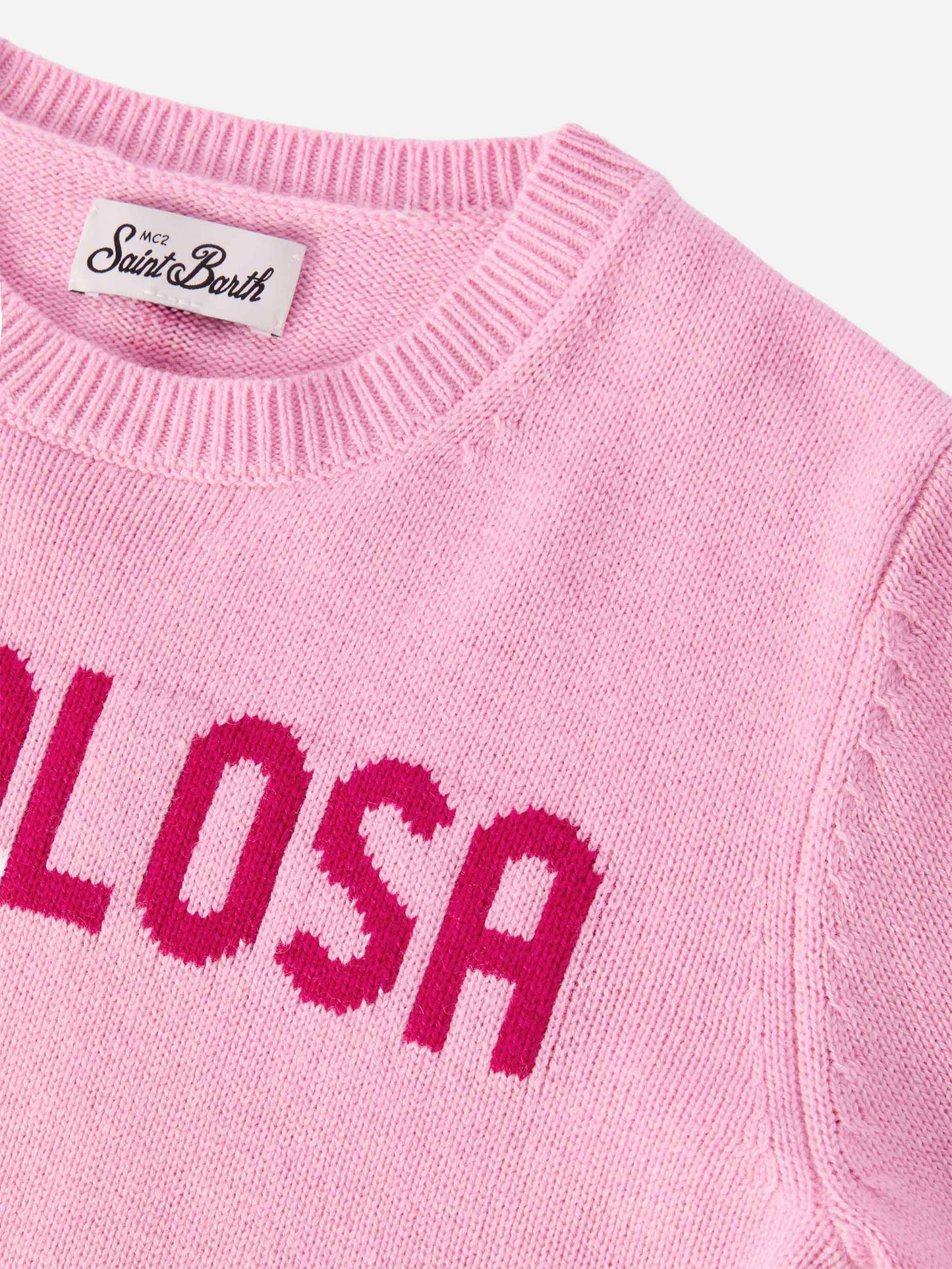 Princess cashmere-blend crewneck with Favolosa jacquard