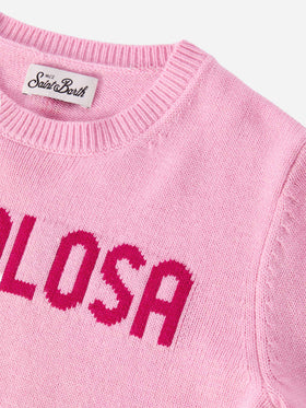 Princess cashmere-blend crewneck with Favolosa jacquard