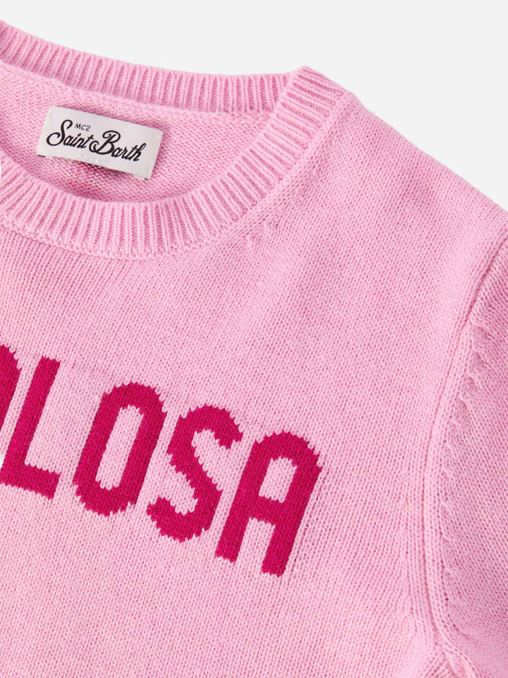 Princess cashmere-blend crewneck with Favolosa jacquard