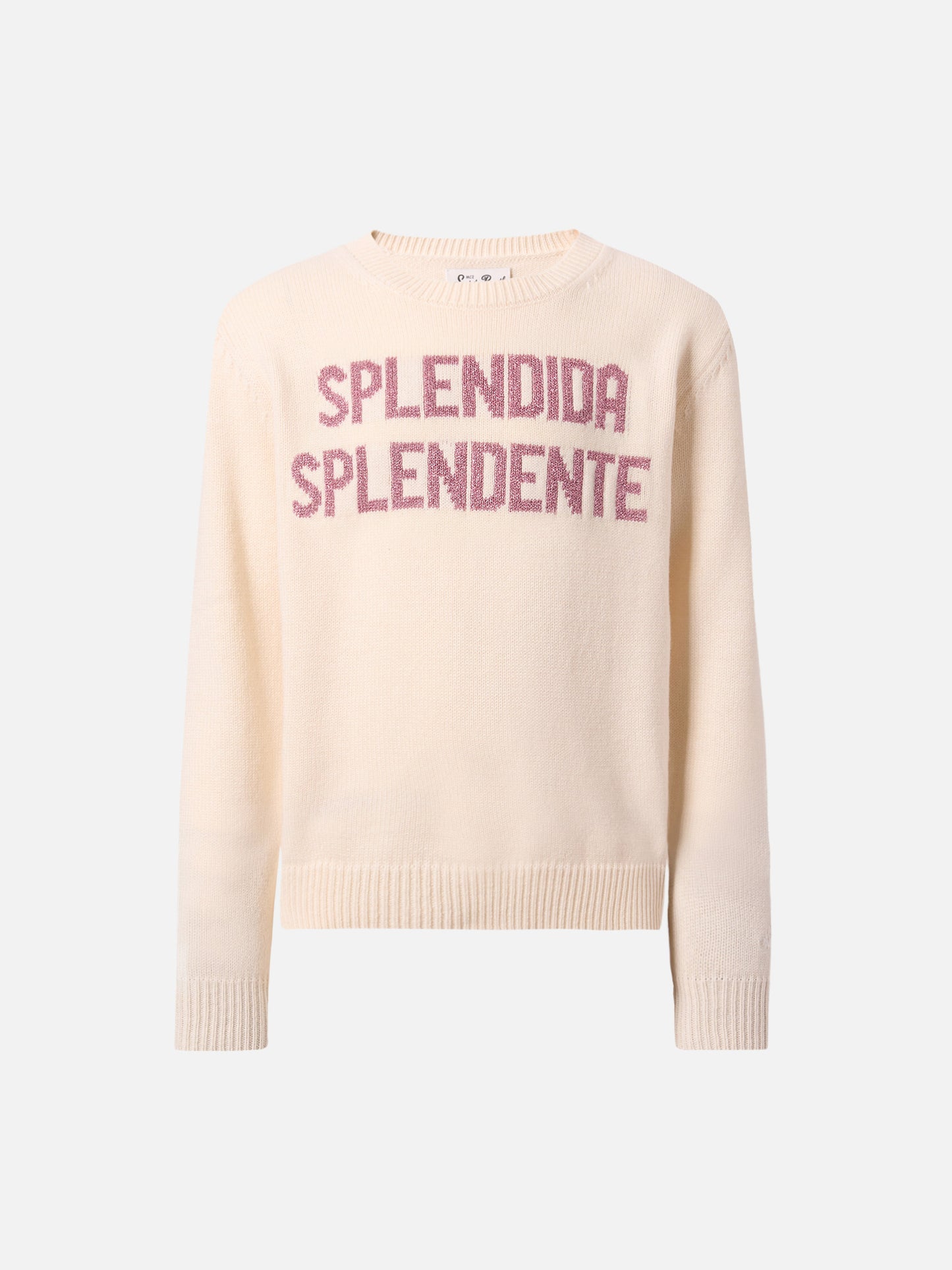 Princess cashmere-blend crewneck with Splendida Splendente lurex jacquard