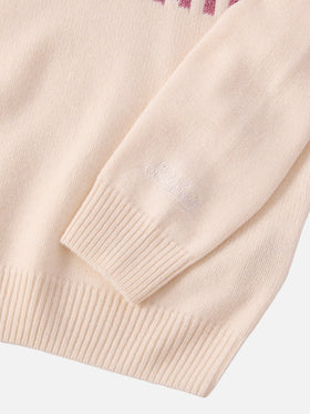 Princess cashmere-blend crewneck with Splendida Splendente lurex jacquard