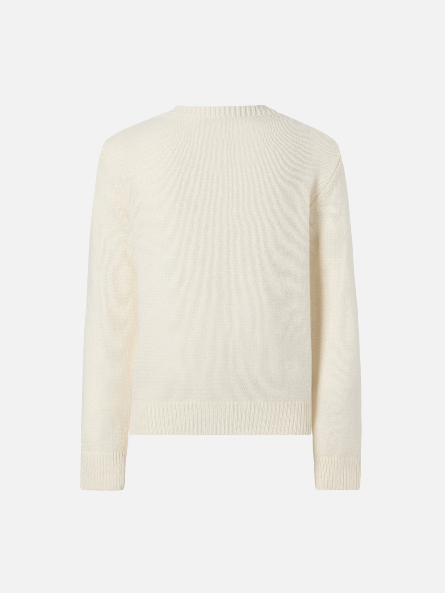 Crewneck Princess in cashmere blend with Piccola Peste jacquard