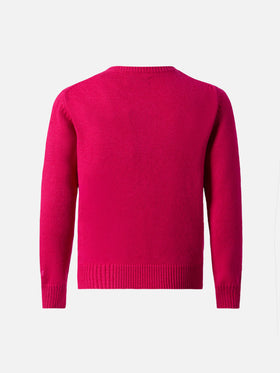 Princess cashmere-blend crewneck with Trudi panda patch | TRUDI SPECIAL EDITION