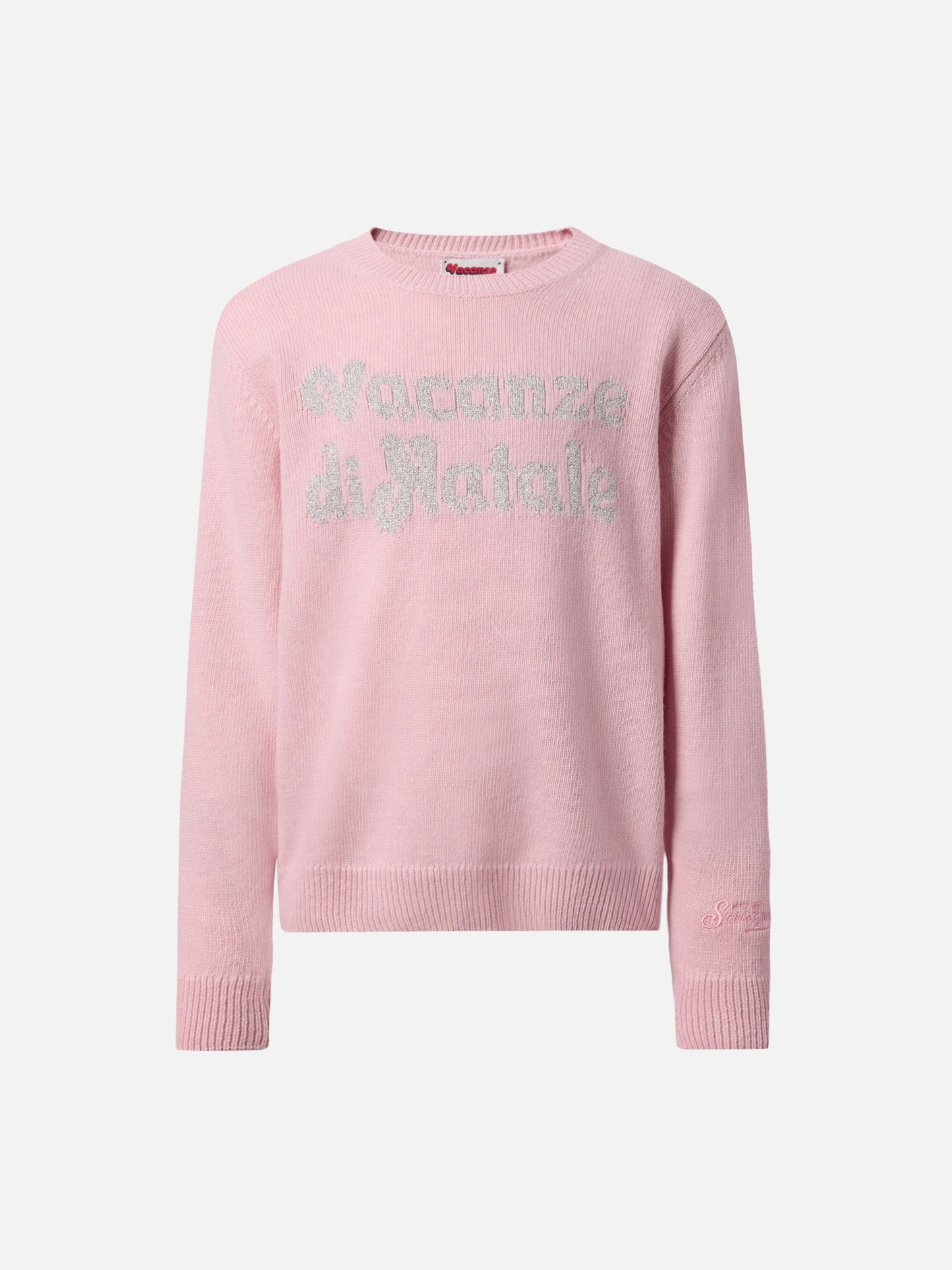 Princess cashmere-blend crewneck with Vacanze di Natale lurex jacquard | VACANZE DI NATALE SPECIAL EDITION