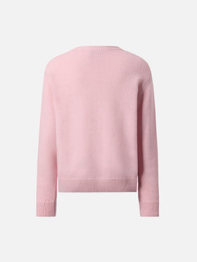 Princess cashmere-blend crewneck with Vacanze di Natale lurex jacquard | VACANZE DI NATALE SPECIAL EDITION