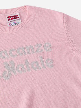 Princess cashmere-blend crewneck with Vacanze di Natale lurex jacquard | VACANZE DI NATALE SPECIAL EDITION