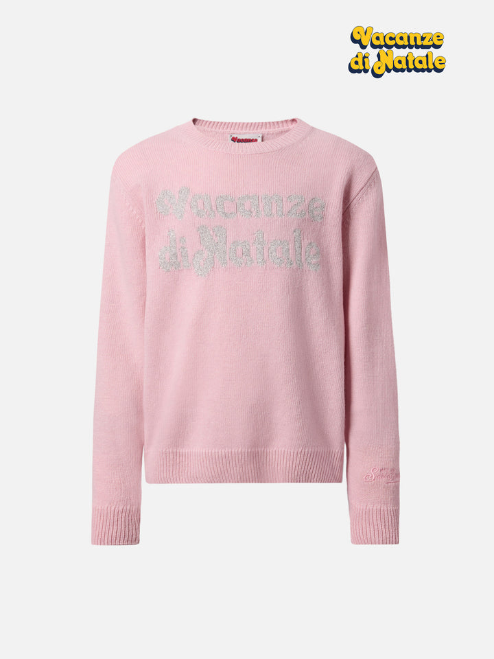 Girocollo Princess in misto cashmere con jacquard lurex Vacanze di Natale | VACANZE DI NATALE SPECIAL EDITION