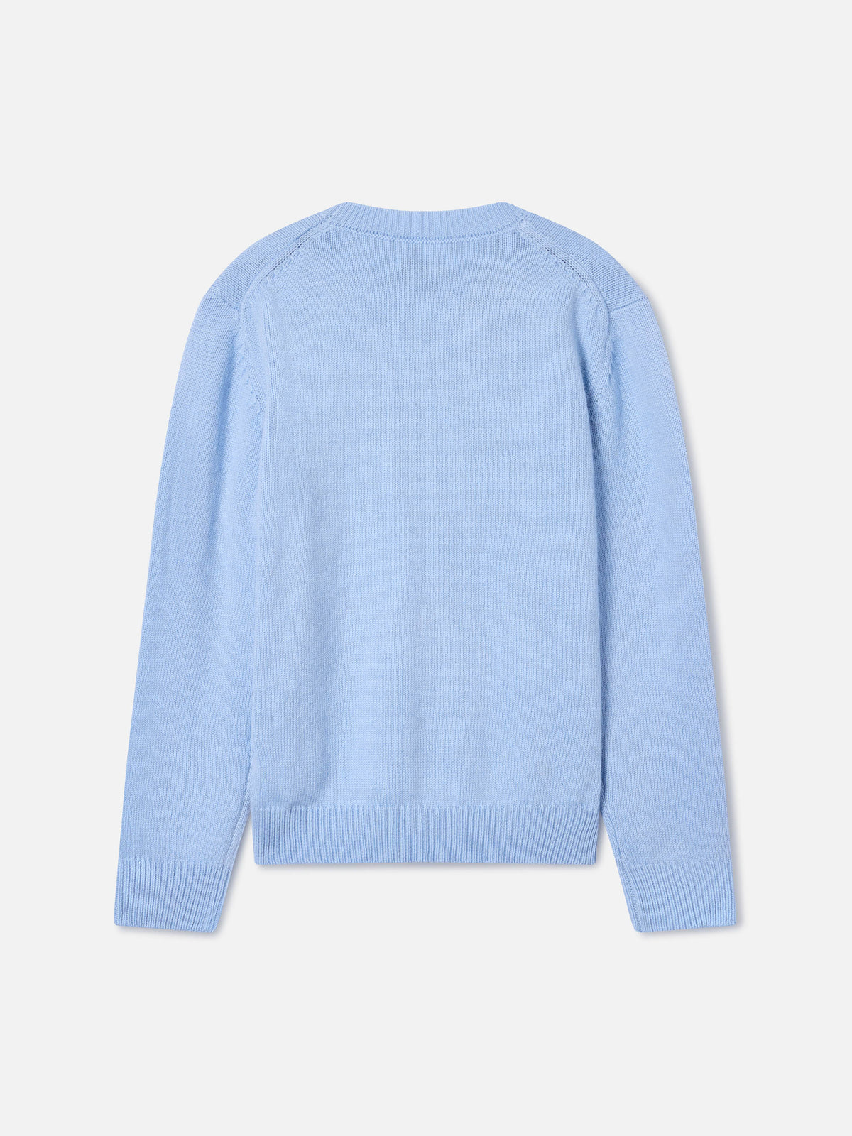 Leichter blue Princess Rundhals-Strickpullover mit Bella E Monella Lurex-Intarsie 
