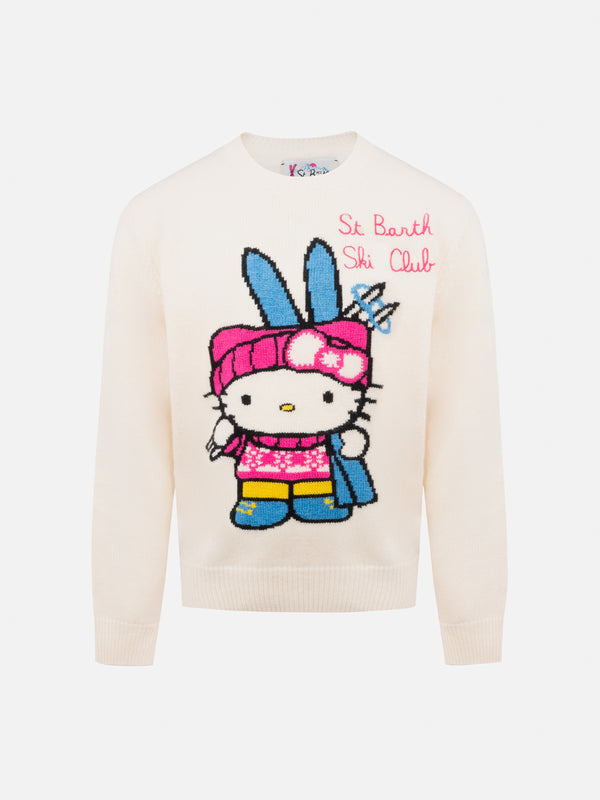 Girl crewneck sweater Princess with Hello Kitty jacquard | HELLO KITTY SPECIAL EDITION