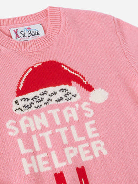 Maglione in misto cashmere Princess con jacquard Santa’s Little Helper