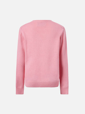 Maglione in misto cashmere Princess con jacquard Santa’s Little Helper