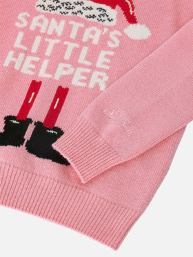 Maglione in misto cashmere Princess con jacquard Santa’s Little Helper