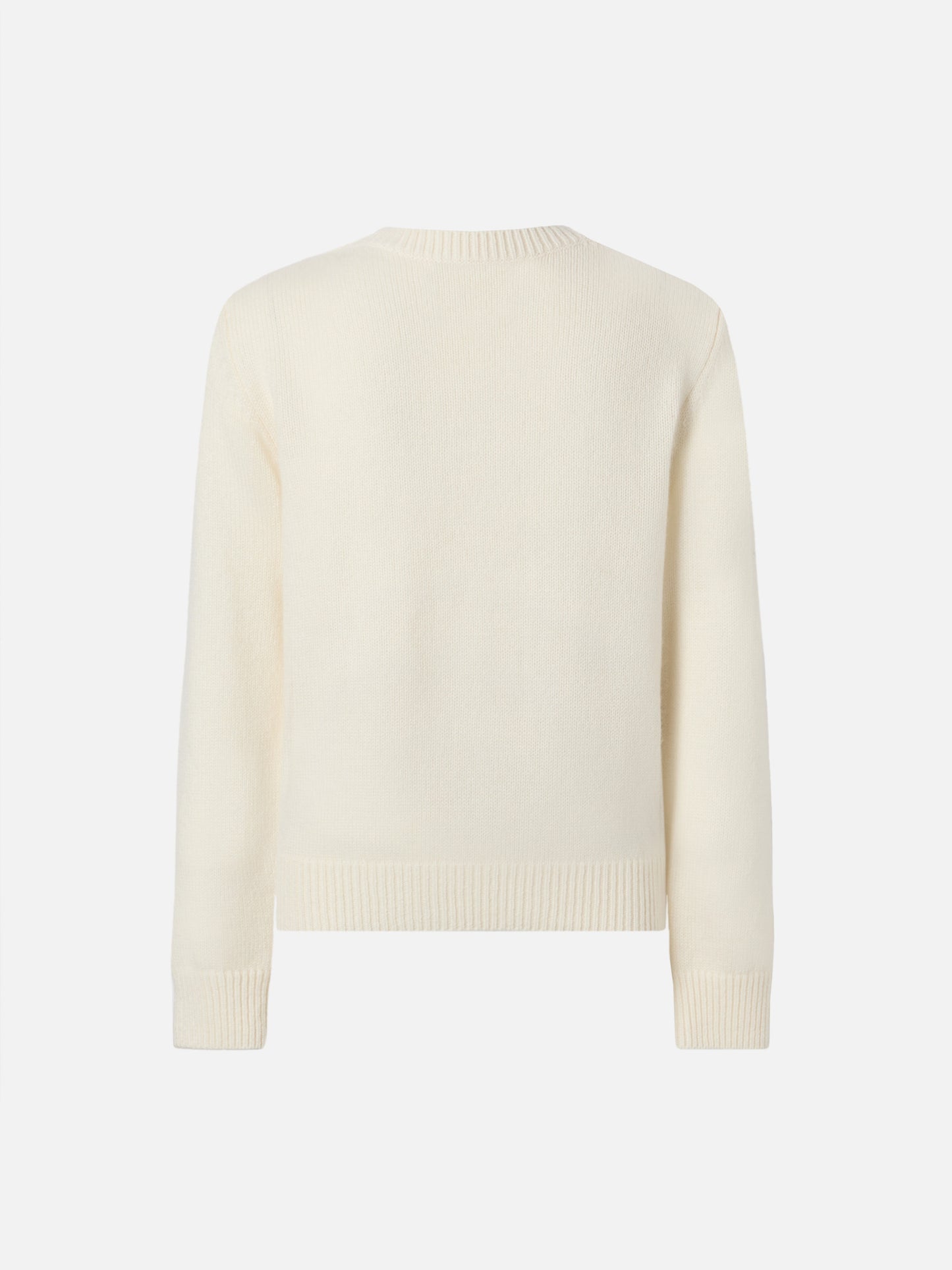 Maglione Princess in misto cashmere con stampa orsetto e ricamo