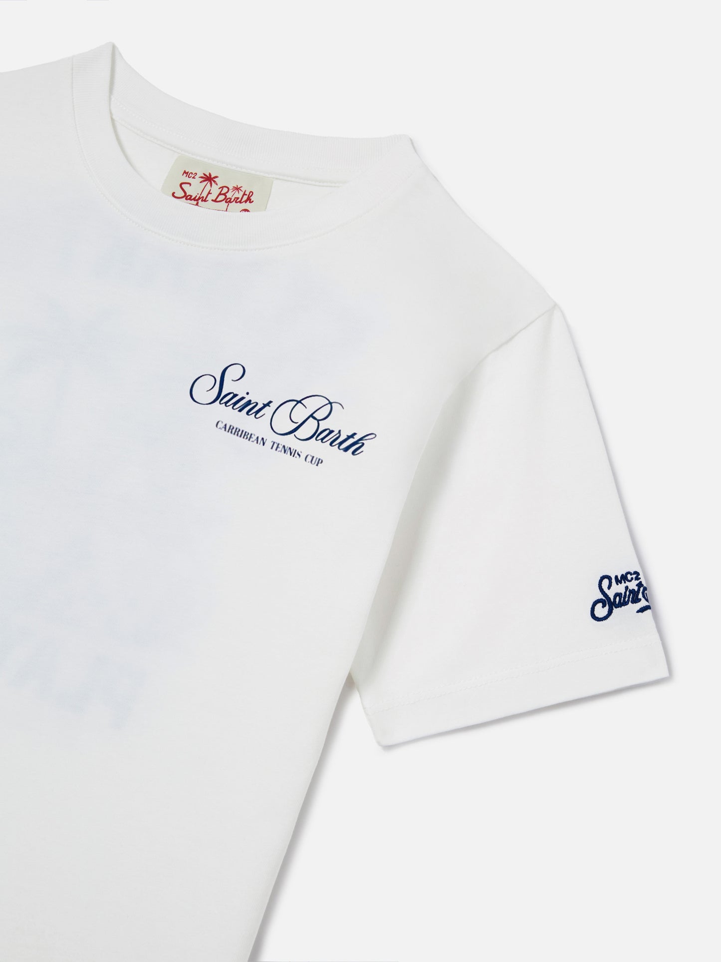 T-shirt White Portland Jr avec imprimé Caribbean Tennis Cup 