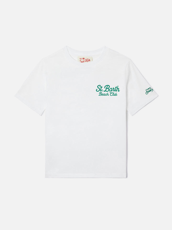 T-shirt Portland Jr con maxi stampa Beach Club sul retro