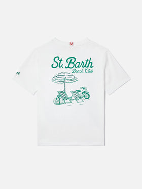 T-shirt Portland Jr con maxi stampa Beach Club sul retro