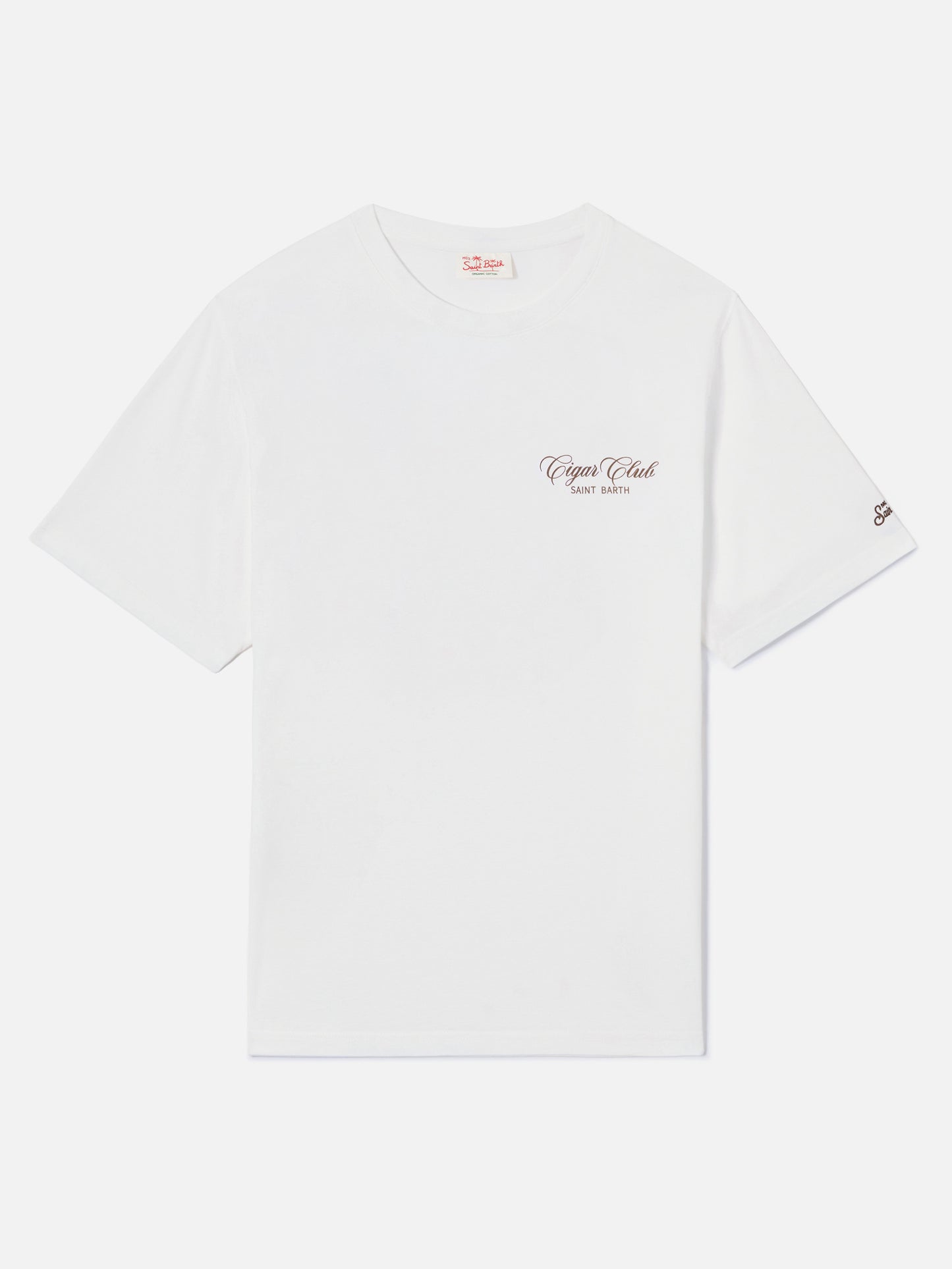 T-shirt Portland bianca con stampa Cigar Club
