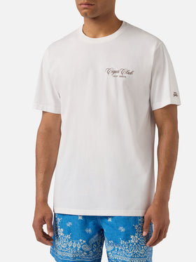 T-shirt Portland bianca con stampa Cigar Club