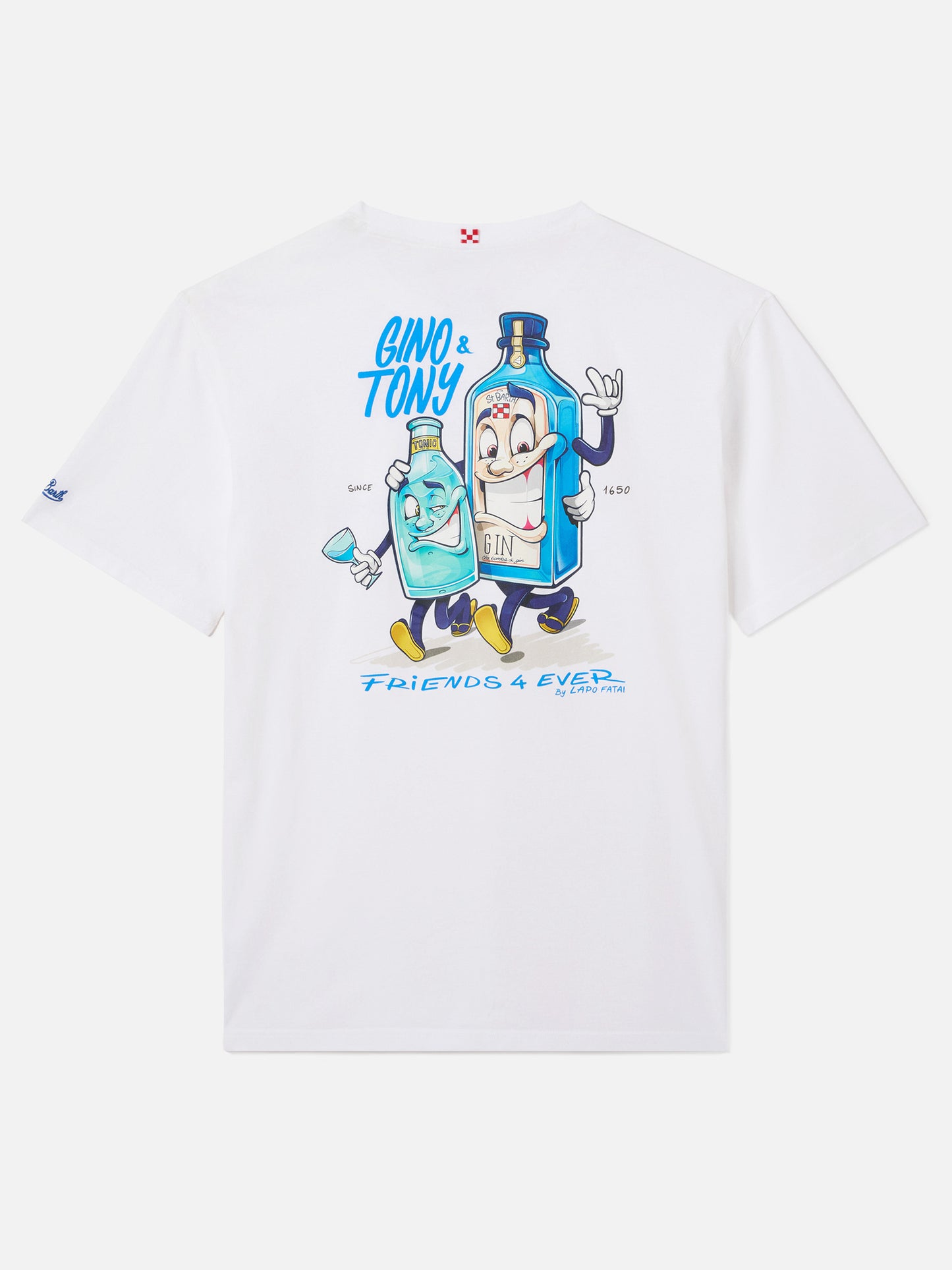 White Portland t-shirt with Gino & Tony illustration | Special Edition
