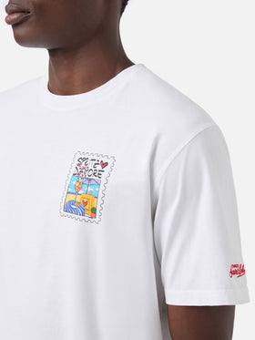 T-shirt Portland bianca con illustrazione Spritzo d’Amore