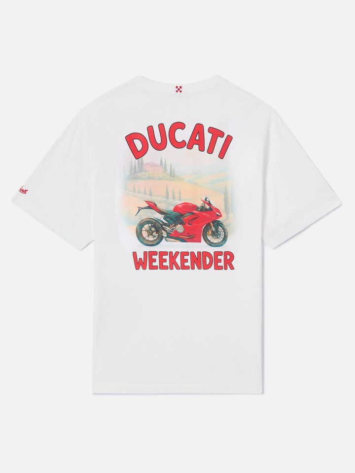 T-shirt Portland bianca con stampa Ducati Weekender | Special Edition 