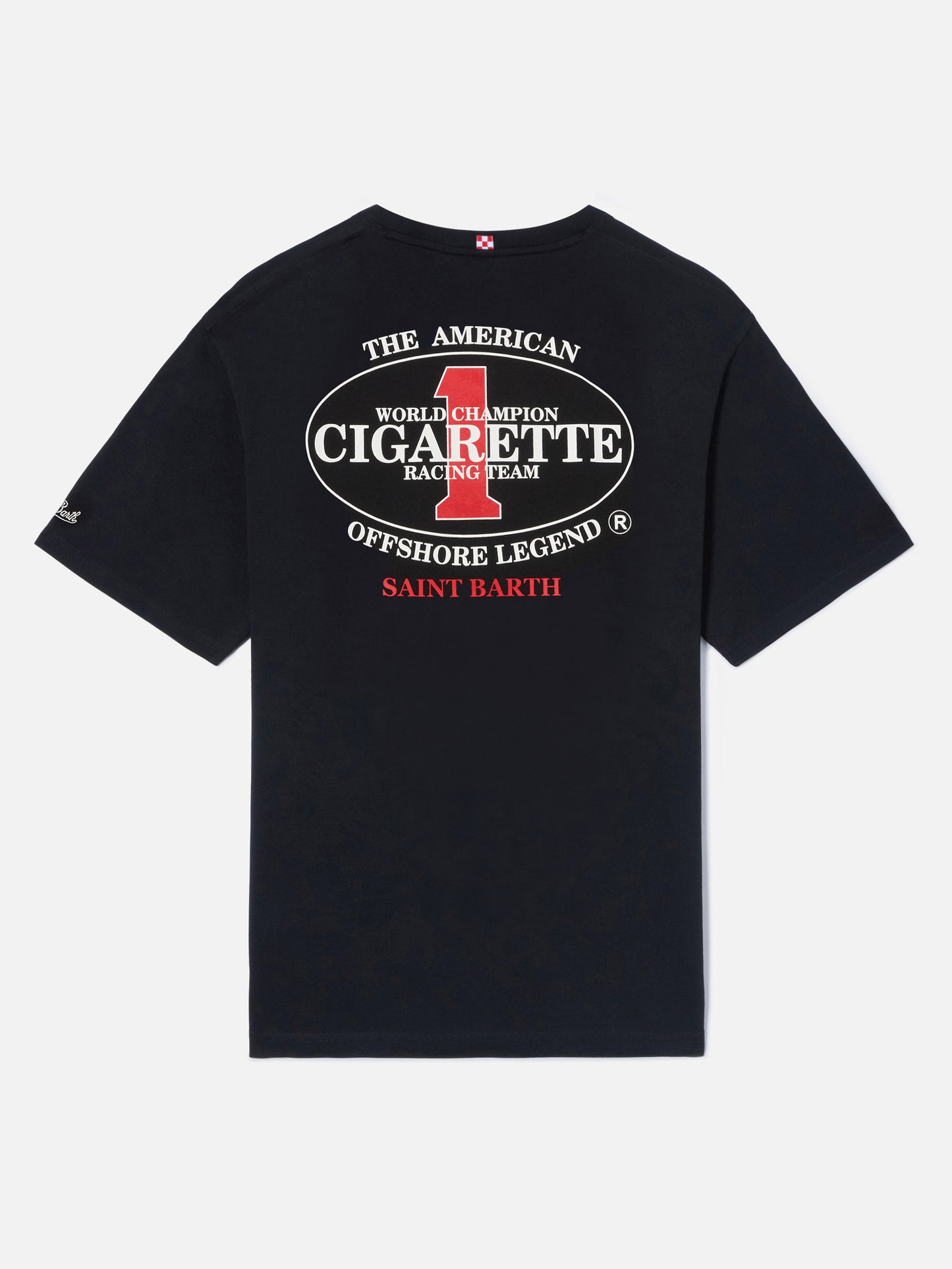Black Portland t-shirt with Cigarette Racing print | Special Edition