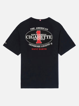 Black Portland t-shirt with Cigarette Racing print | Special Edition