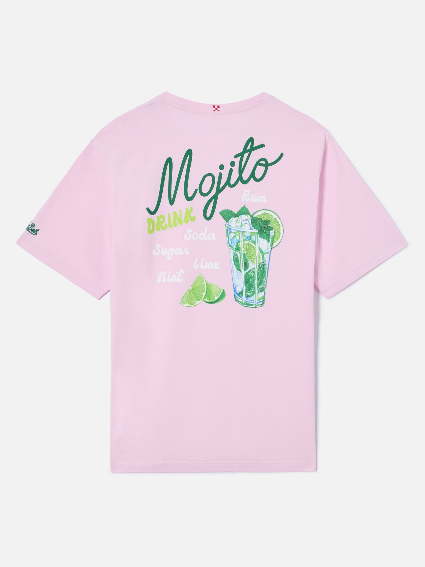T-shirt Portland rosa con illustrazione MoJito Drink