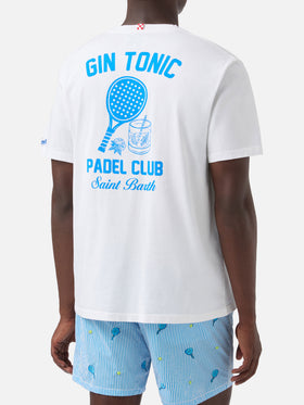 T-shirt Portland bianca con illustrazione Gin Tonic Padel Club