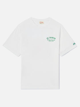 T-shirt Portland bianca con illustrazione Whisky & Fairway Golf Club