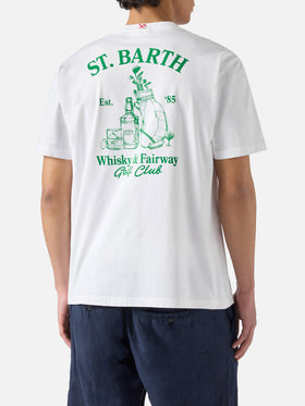 T-shirt Portland bianca con illustrazione Whisky & Fairway Golf Club