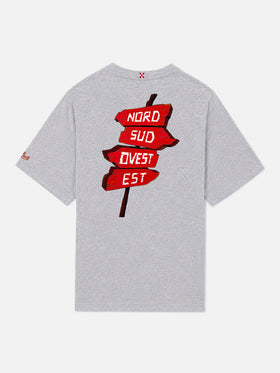 Graues Portland-T-Shirt mit Nord Sud Ovest Est-Print | Special Edition 